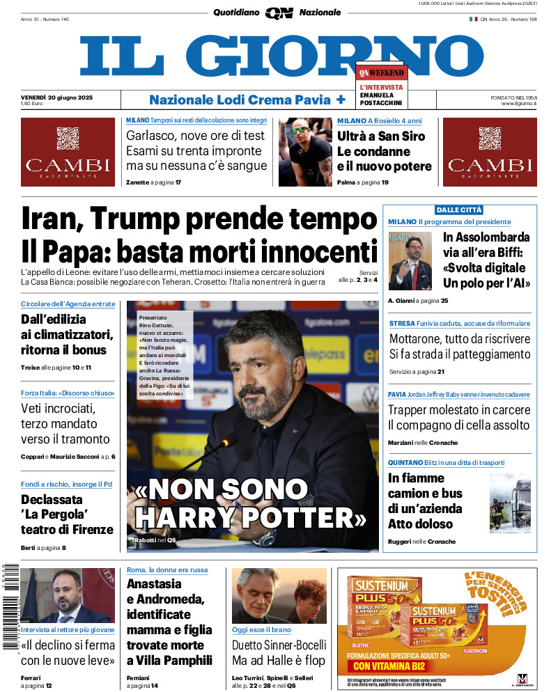 Prima-pagina-il giorno-edizione-di-oggi-20250620
